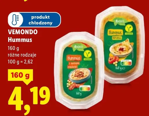 Hummus różne rodzaje promocja w Lidl