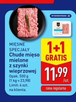 Chude mięso mielone z szynki wieprzowej Mięsne Specjały promocja w Aldi