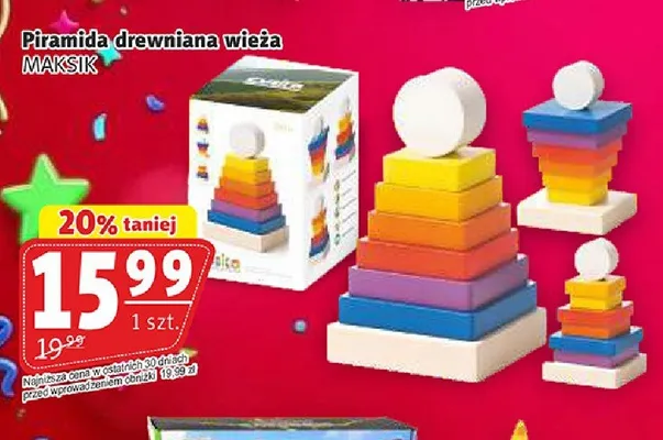 Piramida drewniana wieża MAKSIK promocja w Prim Market