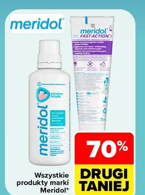 Płyn do płukania jamy ustnej Ochrona Dziąseł Meridol promocja w Carrefour