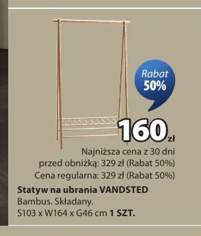 Statyw na ubrania Vandsted promocja w Jysk