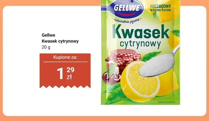 Kwasek cytrynowy Gellwe promocja w Dino