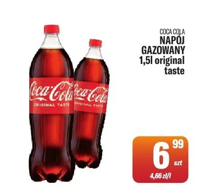 Napój gazowany Coca-Cola original taste promocja w Tomi Markt