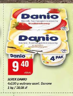 Serek homogenizowany Danio truskawkowy 4-pak promocja w Chorten
