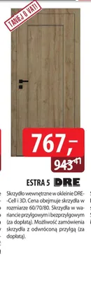 Skrzydło wewnętrzne ESTRA 5 DRE promocja w Dobre Dla Domu