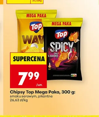 Chipsy Top Mega Paka o smaku serowym promocja w Biedronka
