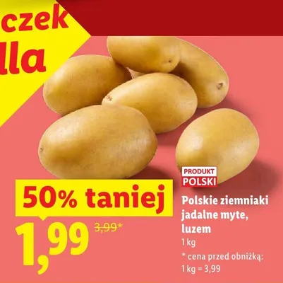 Ziemniaki jadalne myte luzem polskie promocja w Lidl