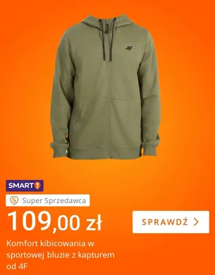 Sportowa bluza z kapturem 4F promocja w Allegro