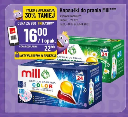 Kapsułki do prania Mill Color promocja w POLOmarket