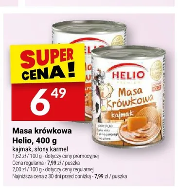Masa krówkowa słony karmel Helio promocja w Twój Market