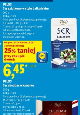 Ser sałatkowy w stylu bałkańskim Pilos promocja w Lidl