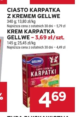 Ciasto Karpatka z kremem Gellwe promocja w Stokrotka