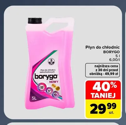 Płyn do chłodnic Borygo promocja w Carrefour