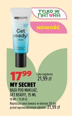 Baza pod makijaż Get Ready! My Secret promocja w Drogerie Natura