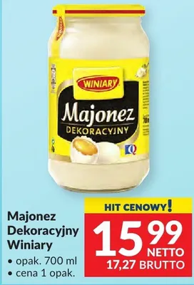 Majonez Dekoracyjny Winiary promocja w Makro