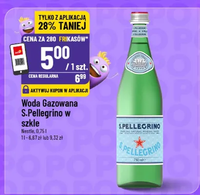 Woda gazowana w szkle promocja w POLOmarket