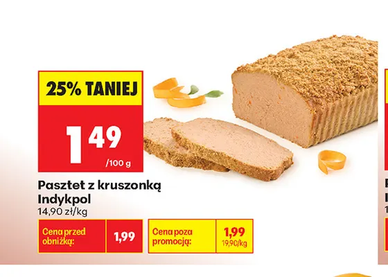 Pasztet z kruszonką Indykpol promocja w Biedronka
