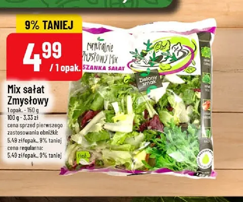 Mix sałat Zmysłowy Zielony Smak promocja w POLOmarket