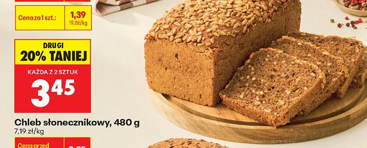 Chleb słonecznikowy promocja w Biedronka