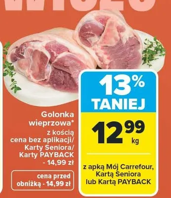 Golonka wieprzowa z kością promocja w Carrefour Market
