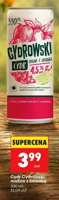 Cydr Cydrowski malina z limonką promocja w Biedronka