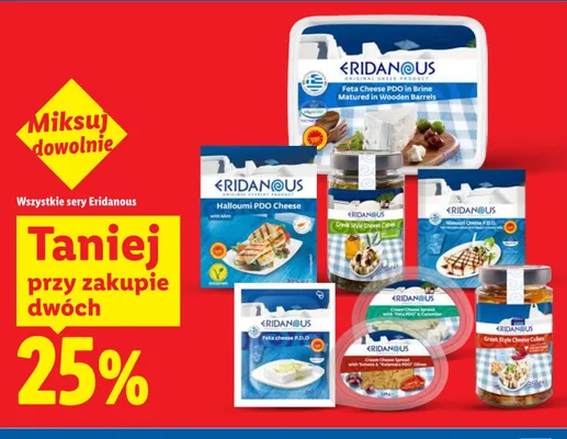 Ser w kostkach Eridanous Greek Style Cheese Cubes z czerwoną papryką i chili w oleju promocja w Lidl