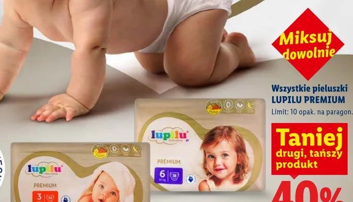 Pieluszki lupilu PREMIUM 3 promocja w Lidl
