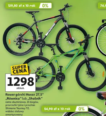 Rower górski Husar 27,5" "Równica" lub "Skałnik" promocja w Auchan