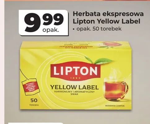 Herbata ekspresowa Lipton Yellow Label promocja w Odido