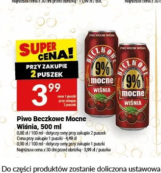 Piwo Beczkowe Mocne Wiśnia promocja w Twój Market