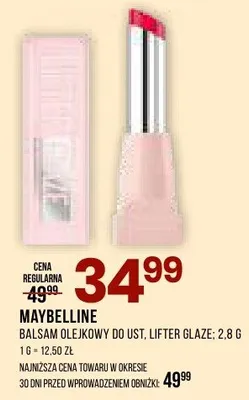 Balsam olejkowy do ust Lifter Glaze promocja w Drogerie Natura