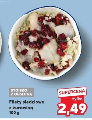 Filety śledziowe z żurawiną 100g promocja w Kaufland