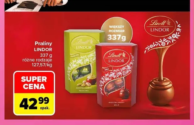 Praliny Lindt Lindor promocja w Carrefour