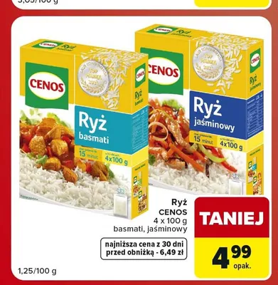 Ryż basmati Cenos 4-pak promocja w Carrefour Market