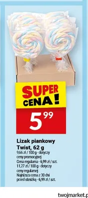Lizak piankowy Twist promocja w Twój Market
