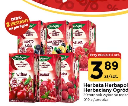 Herbata Herbapol Herbaciany Ogród malina promocja w Społem Częstochowa
