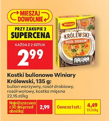 Kostki bulionowe, różne rodzaje promocja w Biedronka