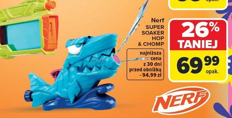 Nerf Super Soaker Hop & Chomp promocja w Carrefour