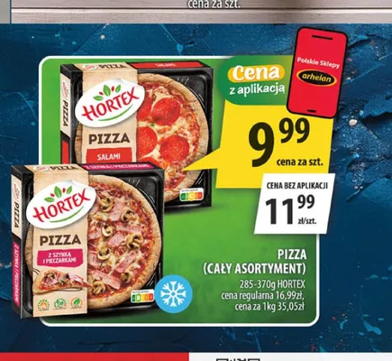 Pizza z szynką i pieczarkami Hortex promocja w Arhelan