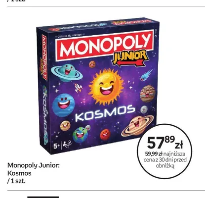 Gra planszowa Monopoly Junior Kosmos promocja w Empik