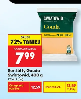 Ser żółty Gouda Światowid promocja w Biedronka