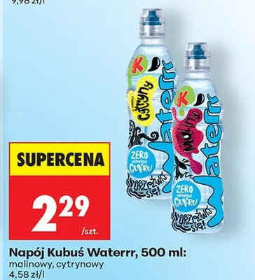 Napój Waterrr malinowy promocja w Biedronka