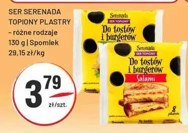 Ser topiony w plastrach Serenada do tostów i burgerów promocja w Sedal