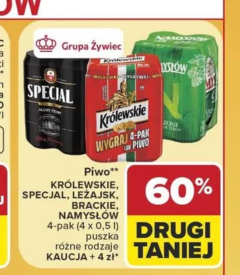 Piwo Brackie 4-pak promocja w Carrefour