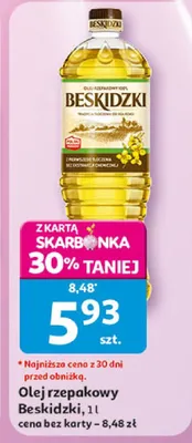 Olej rzepakowy Beskidzki promocja w Auchan