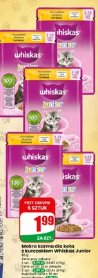 Mokra karma dla kota z kurczakiem Whiskas Junior promocja w Dino