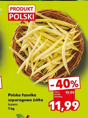 Fasolka szparagowa żółta polska promocja w Kaufland