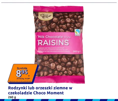 Orzeszki ziemne w czekoladzie Choco Moment promocja w Action