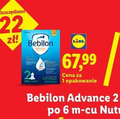 Mleko następne Bebilon Advance 2 po 6. miesiącu promocja w Lidl