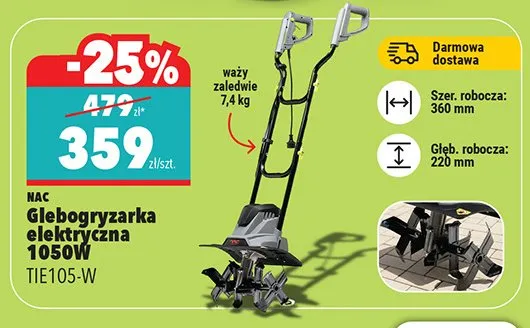Glebogryzarka elektryczna 1050W TIE105-W promocja w Biedronka